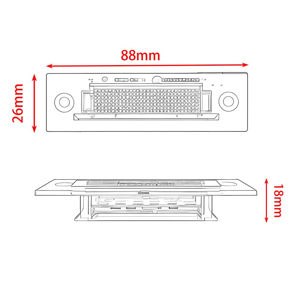 1 Pair For Porsche 911 Autorera 964 968 986 993 996 Boxster 1989-2000 2001 2002 2003 2004 2005 LED License Number Plate Light