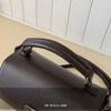 Lychee Pattern Metal Square Buckle Handbag Women's Shoulder Bag