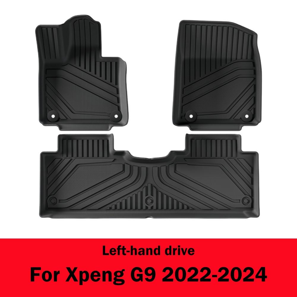 For Xpeng G9 2025-2025 Floor Mats Trunk Mats Cargo Liner TPE 3D Floor Carpets Waterproof Odorless All Seasons Mat LHD