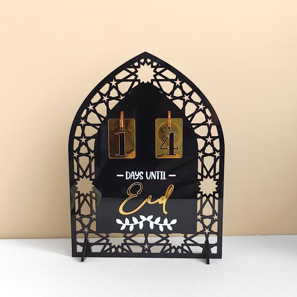 Acrylic Ramadan Countdown Calendar Mirror Surface Eid Mubarak Decoration  Eid Al-Fitr