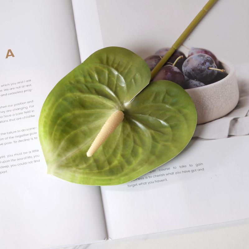 Artificial Anthurium Plant with Realistic 3D Petals - Fake Flower for Home Decor, Party and Table