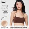Sutien Versatil Fără Spate, Seamless, cu Push-Up pentru Femei - Design Sexy cu Bretea Subțire Elastică tip Halter