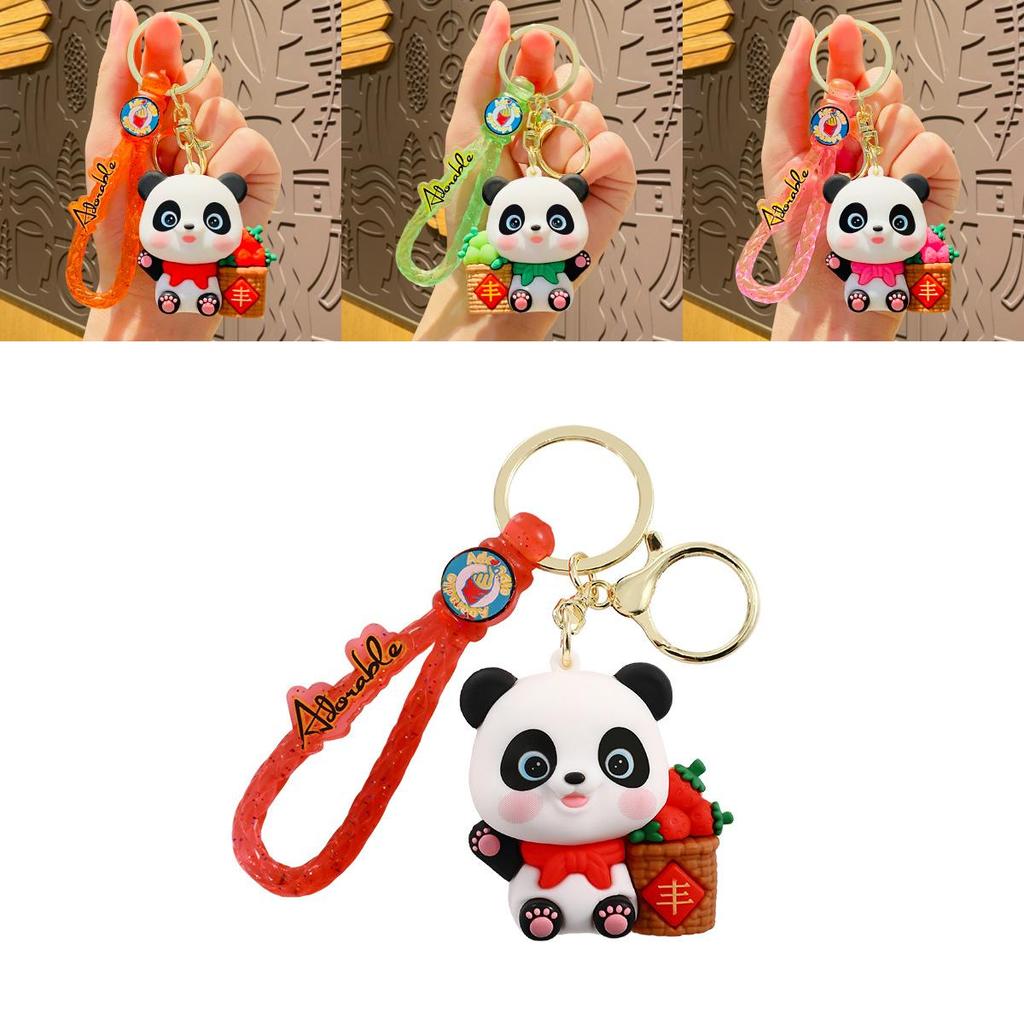 Charming Panda Keychain Adorable Silicone Accessory For Bags And Gifts