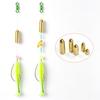 MNFT 15Pcs Brass Bullet Sinkers 1.8-10g Weights Texas Rig Carolina Rig Fishing Tackle Accessories for Bass Fishing
