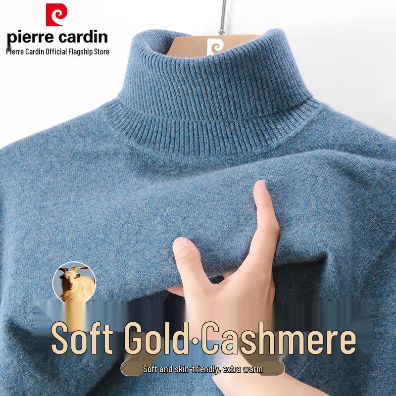 Pánský svetr s rolákem z čistého kašmíru Pierre Cardin