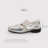 Sheepskin Version~ Retro Sports Style Casual Mary Jane Shoes Single Shoes Women'S Silver Platform Small Leather Shoes Ballet Shoes
