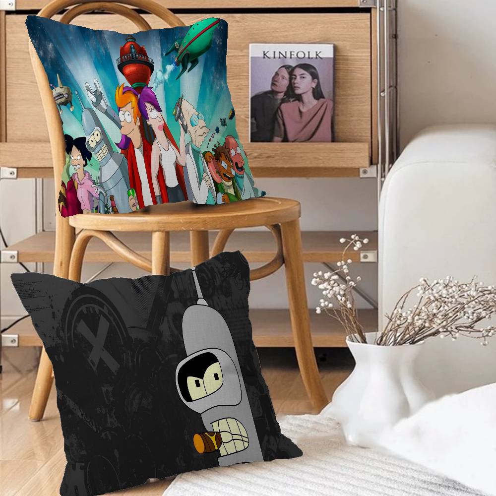 F-FuturamaS Decorative Room Aesthetics Pillow Case Home Decor Bedroom Sofa Bed Couch Pillow Cover 45x45