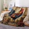 1PC Retro Floral Animal Print Flannel Blanket, High Quality All Seasons, Home Decor, Warmth and Comfort, Perfect for Christmas Gifts