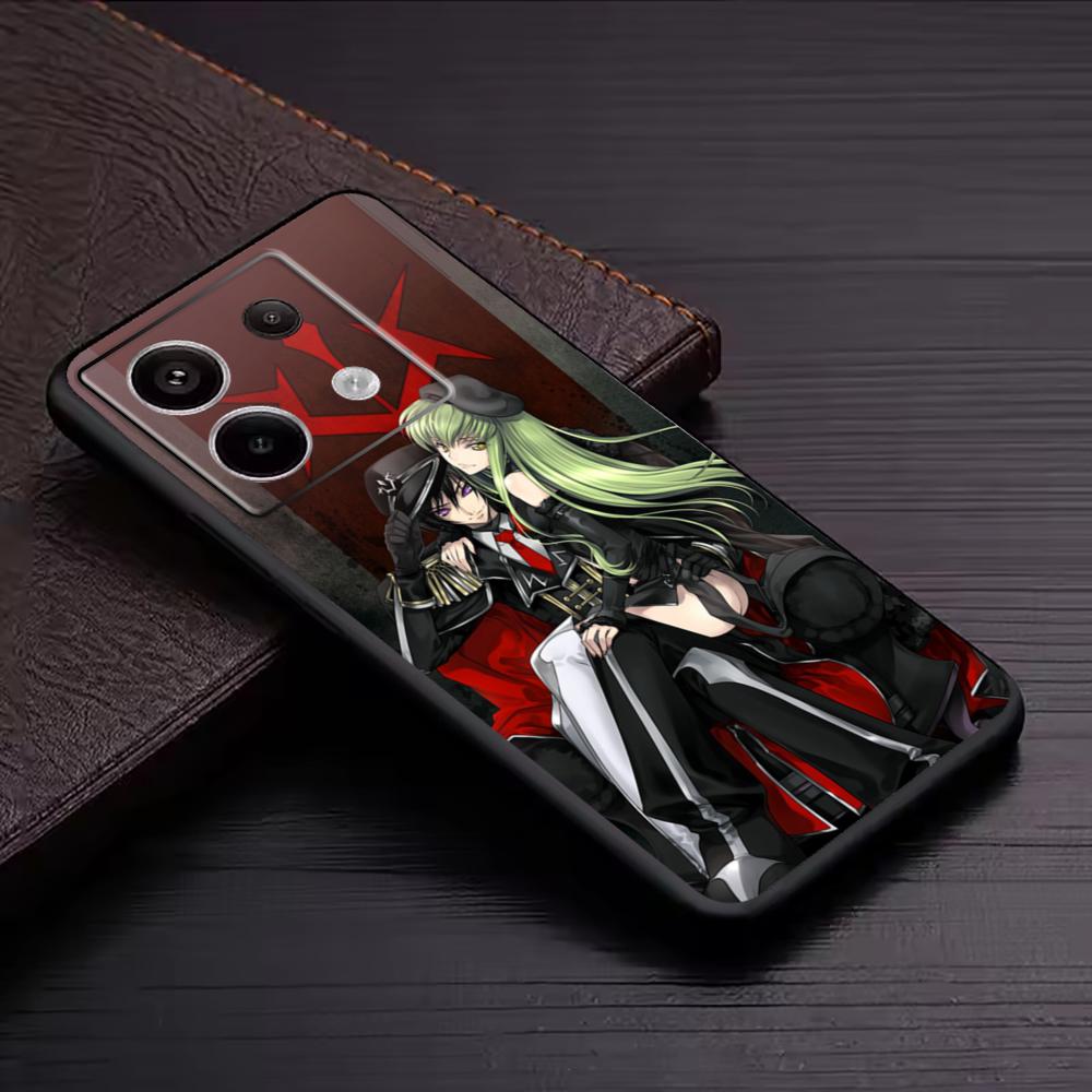 Cool Code Geass Anime  Phone Case For Redmi Note 14 13 12 11 Pro Plus S 5G 14C A3 Soft Black Phone Cover