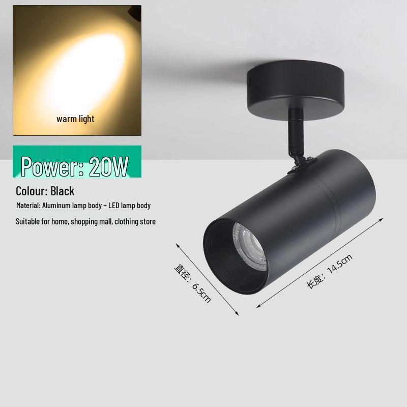 COB LED Surface-Mount Spotlight for Retail and Home Background Walls