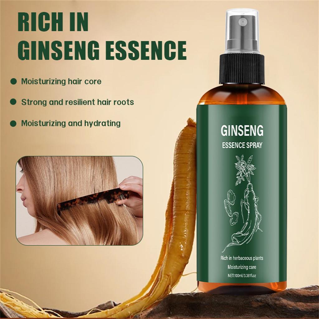 Ginseng Hair Care Serum Oil 100ml Anti-frizzy Soft Care Perm Dry Damaged Long-lasting Fragrancy Spray