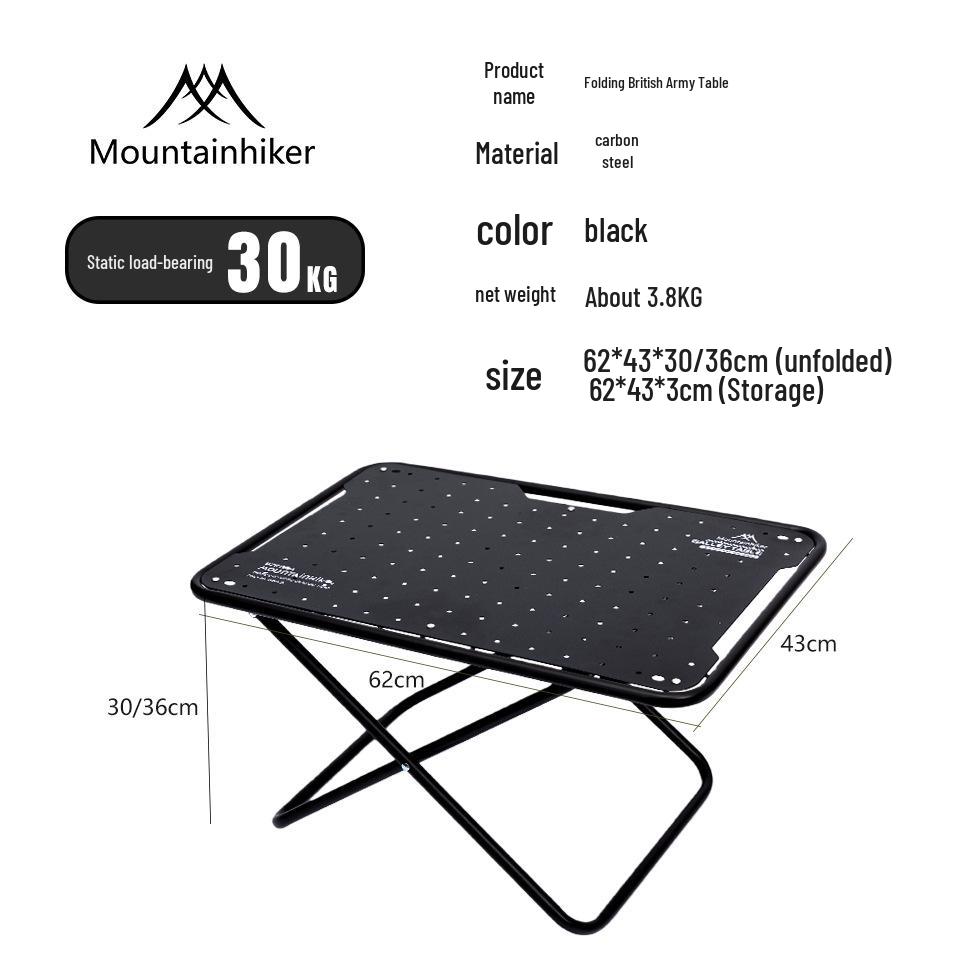Mountain Guest Small British Army Lightweight Aluminum Folding Camping Table