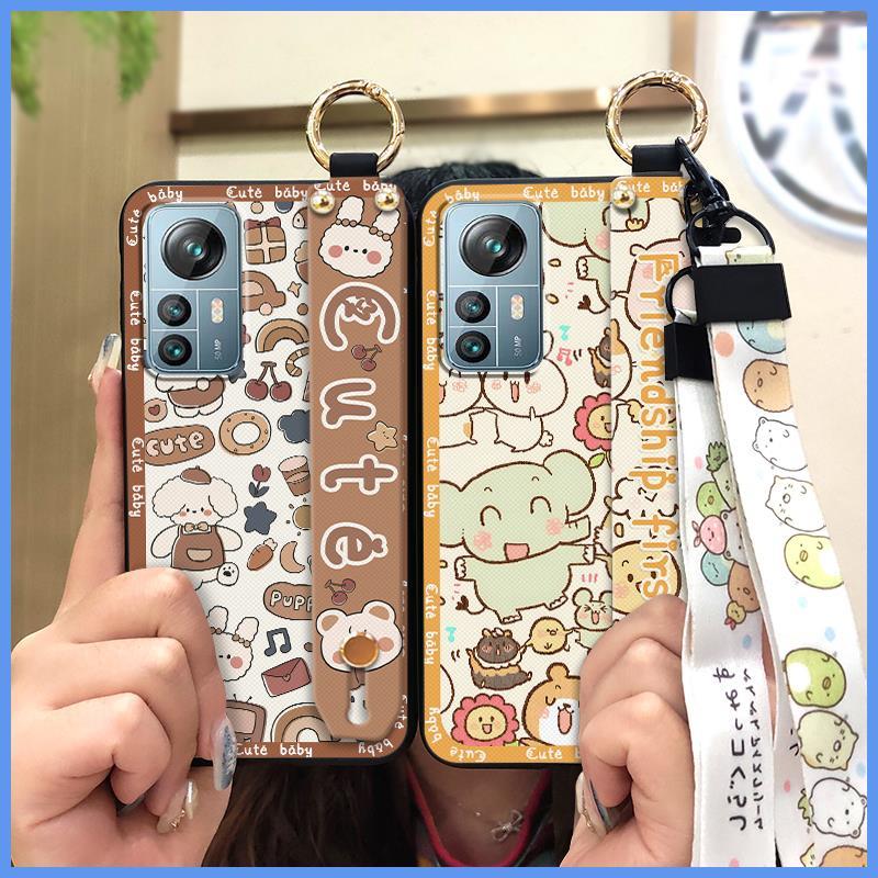 Wrist Strap Kickstand Phone Case For Blackview A85 Cartoon Soft case Dirt-resistant Durable Wristband Cute Anti-knock