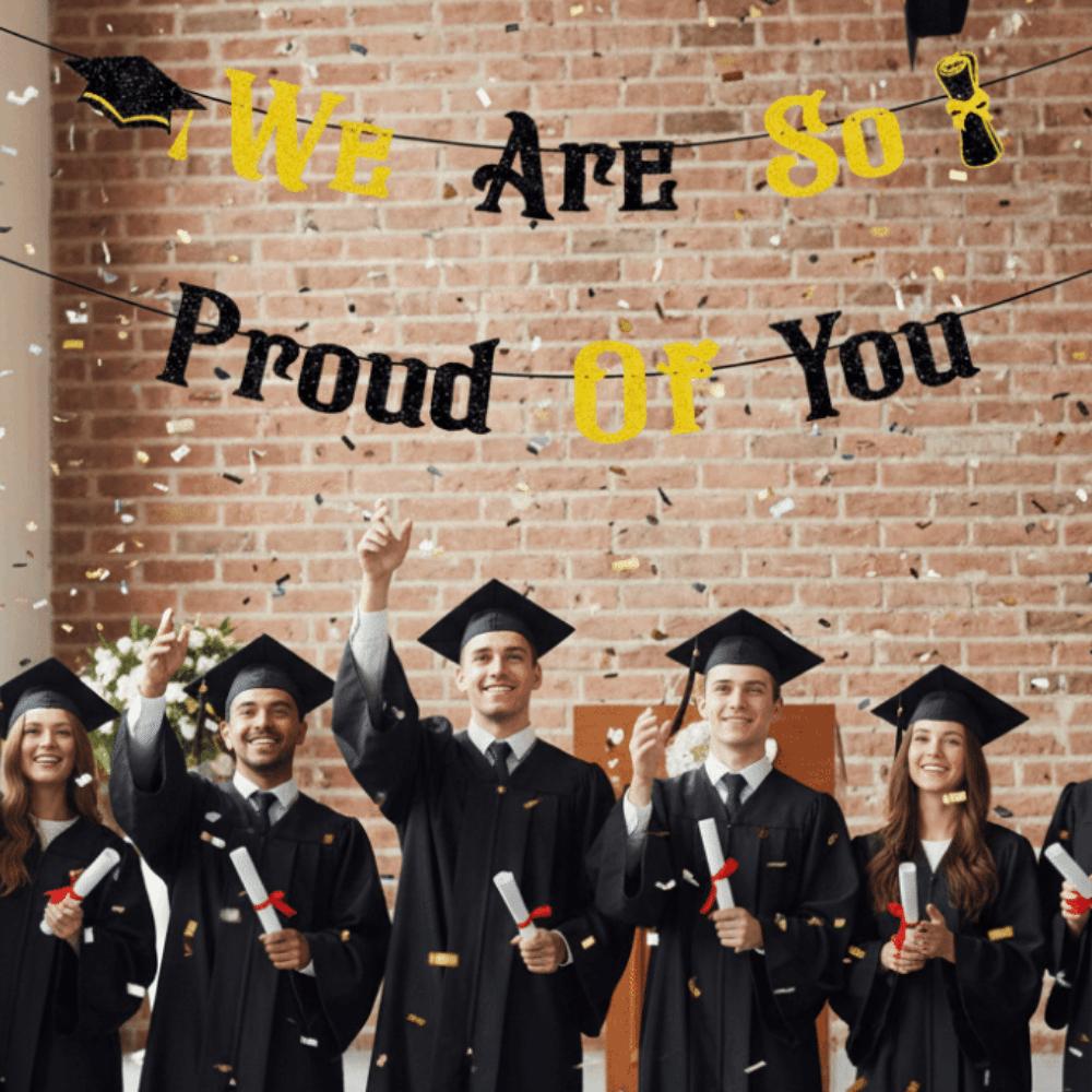 Glitter Decor Glittery Gold Garland Gold Shining Graduation Hanging Banner  Party Decorations