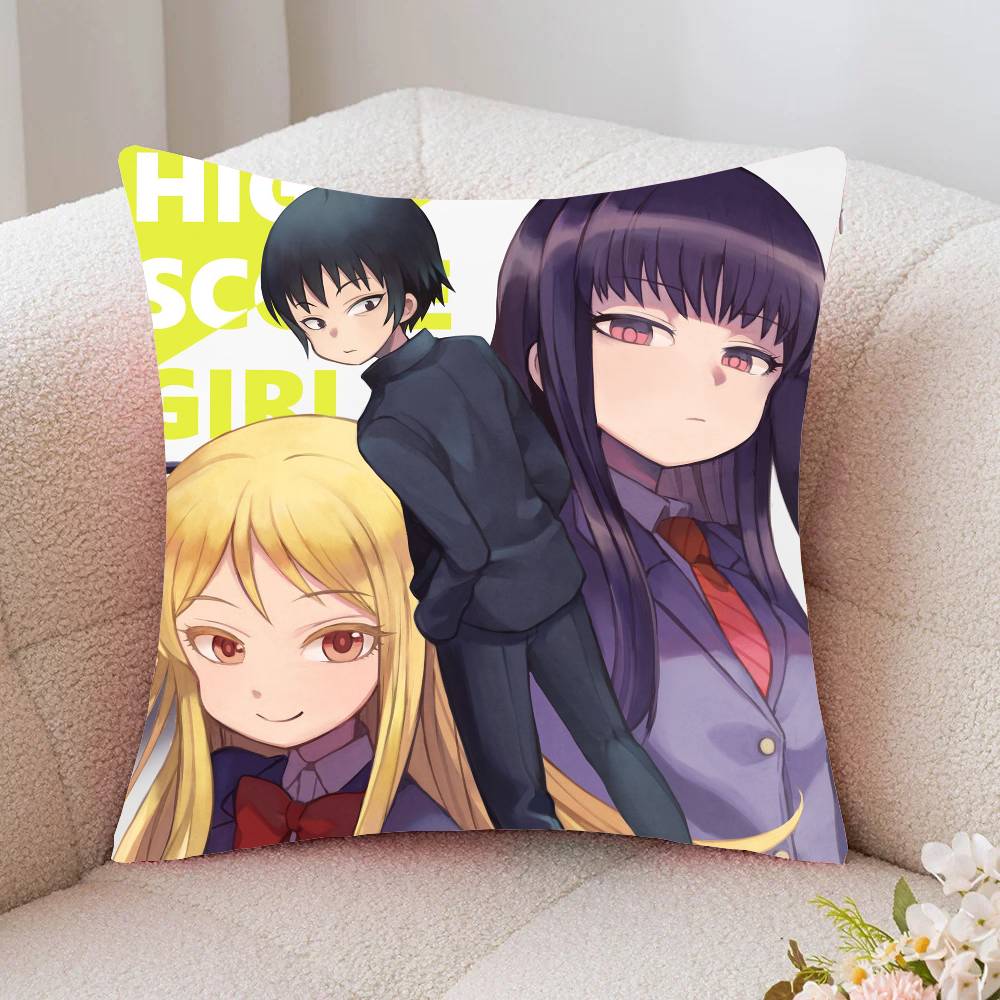 Komedi Anime Hi S-Score Girl Kuddfodral Heminredning Pläd för Soffa Säng Bil Rumsdekor Gåvoidé