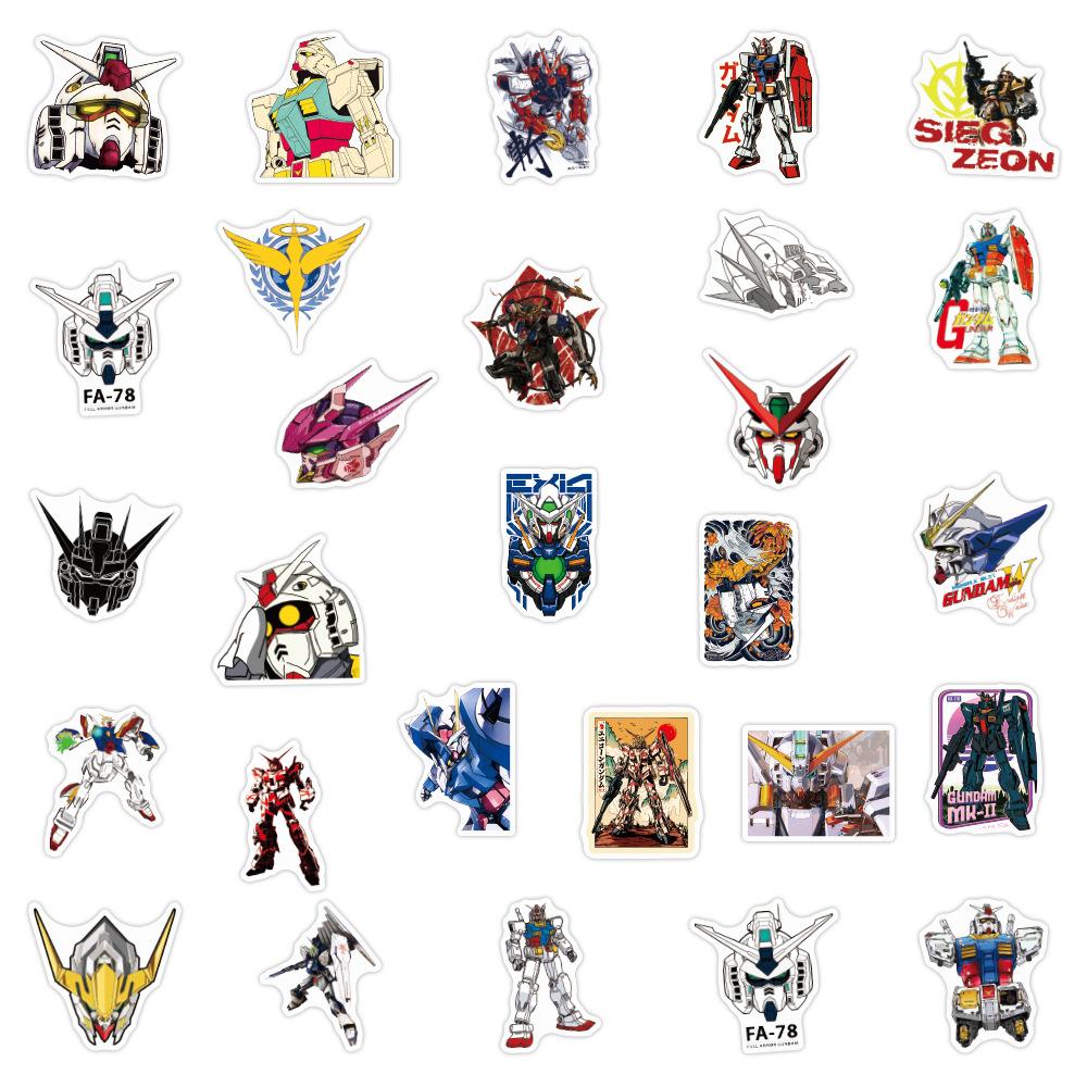 10 30 50 100Pcs Anime Gundam Cartoon Stickers Diy Motorcycle Luggage Guitar Skateboard Cool Graffiti Classic Kid Sticker Decal