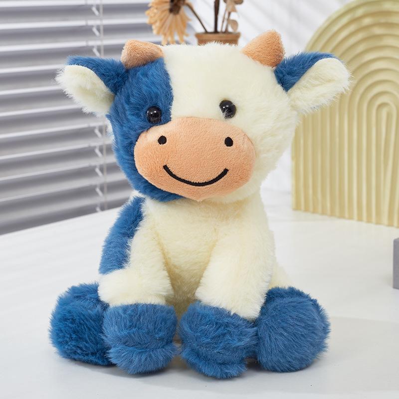 1 Piece 22Cm Lovely Plush Stuffed Animals Cattle Soft Doll Kids Toys Huggable Plush Cow Toy Birthday Gift For Children