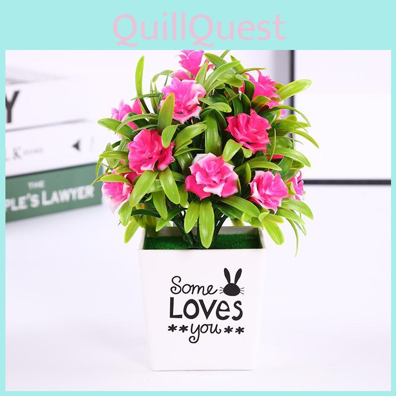 Flower Artificial Rose Letter Flower Pot Potted Plant For Living Room Office