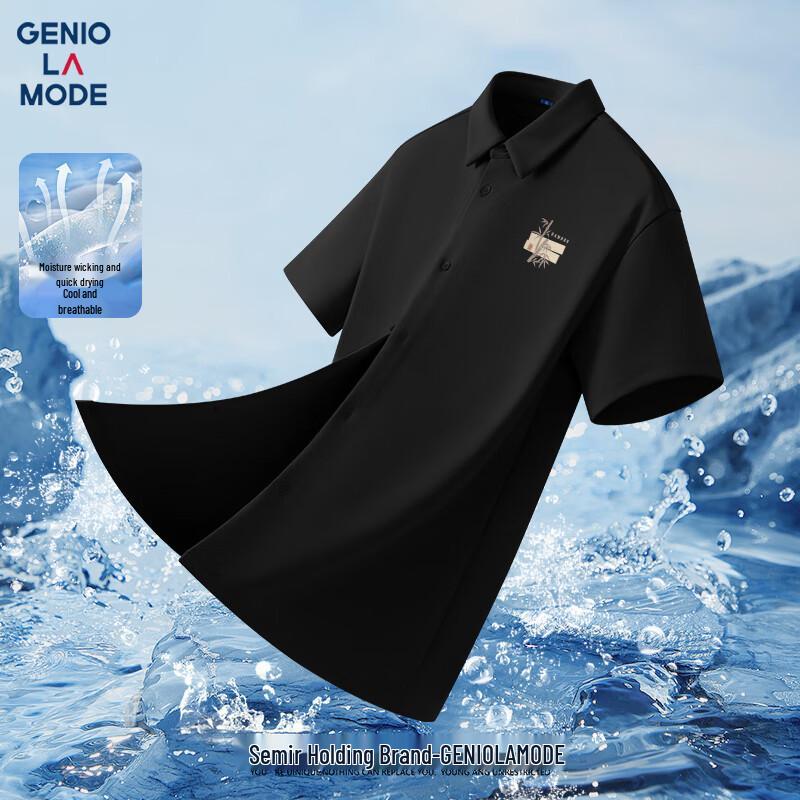 GENIOLAMODE Men s Lightweight Quick-Dry Printed Shirt 2XL