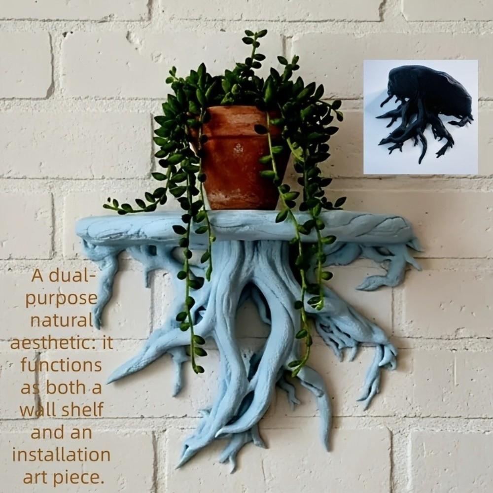 Plastic Driftwood Wall Floating Shelf 3D Printed Wall Mount Display Rack Gaming Setup