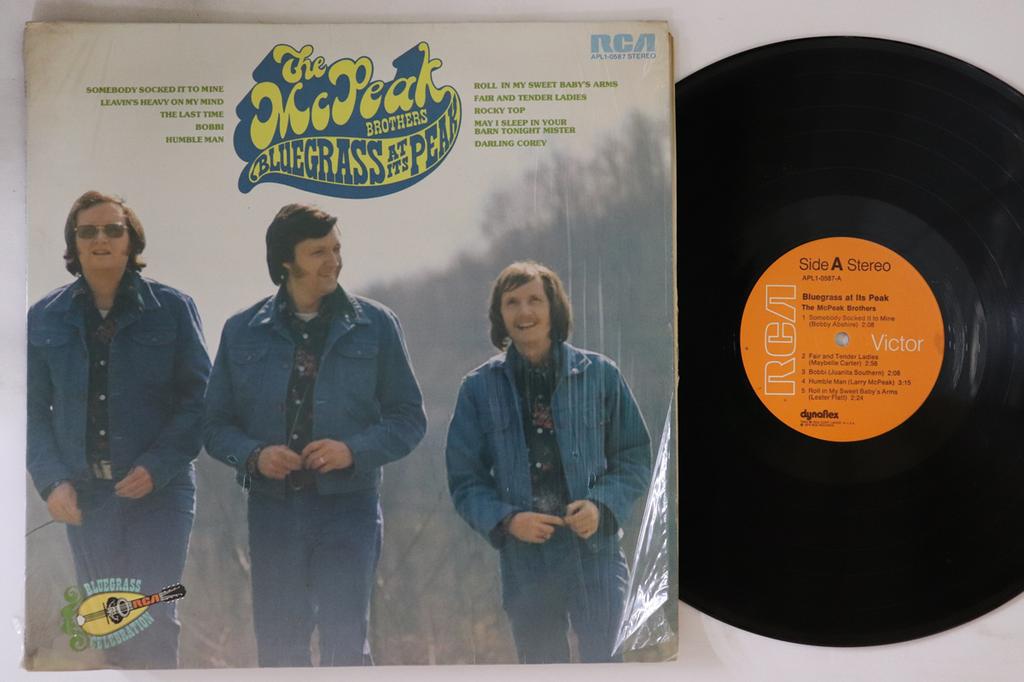 LP Record MCPEAK BROTHERS - Bluegrass At Its Peak APL10587 RCA 1974 US Country Used