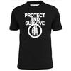 Mens Protect And Survive T Shirt Peace Anti War