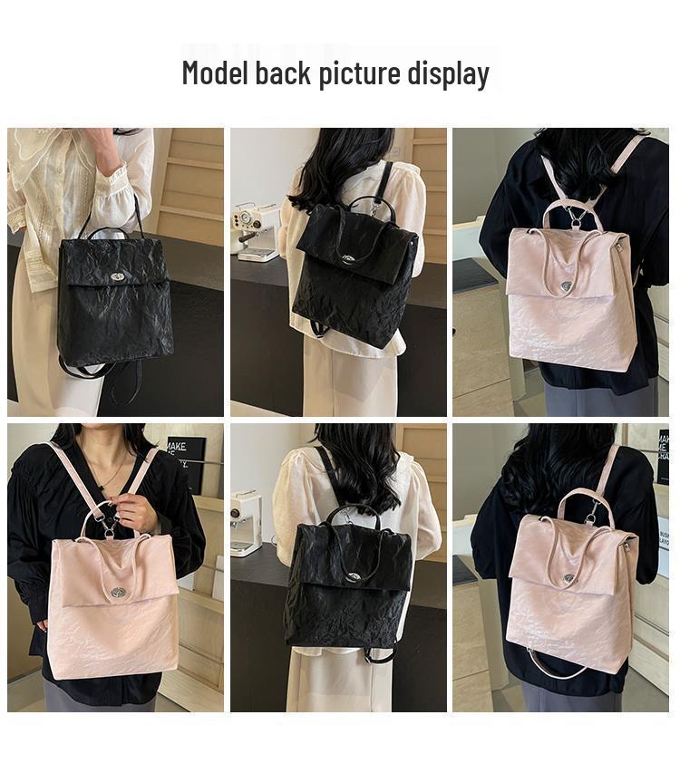 Korean Style Women's Fashion Backpack - 2025 Summer Collection: Simple, Casual, Large Capacity for Versatile Short Trips