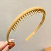 Fashion Simple Hairband Women Morandi Color Hair Comb Belt Press Hair with Teeth Non-Slip Headband Girls Hair Accessories