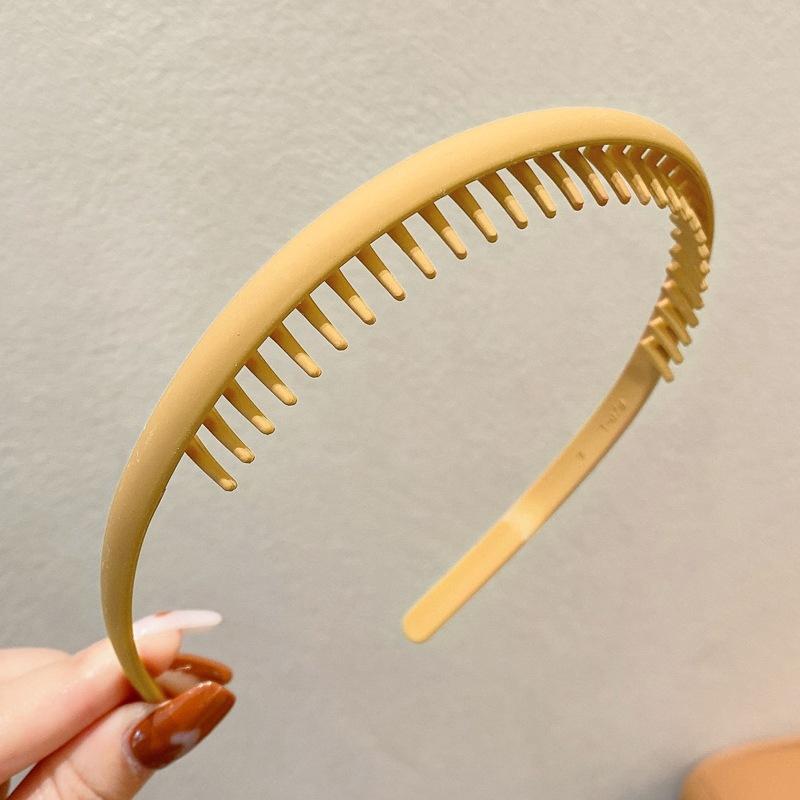Fashion Simple Hairband Women Morandi Color Hair Comb Belt Press Hair with Teeth Non-Slip Headband Girls Hair Accessories