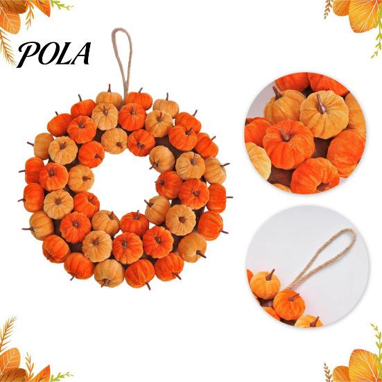 Accenti per la Casa Autunnale da Interno Ghirlanda di Zucca in Velluto Appendiporta, Ghirlanda del Ringraziamento, Ghirlanda Artificiale Rustica di Vite Decorazione Raccolta Autunnale per Ingresso Finestra,