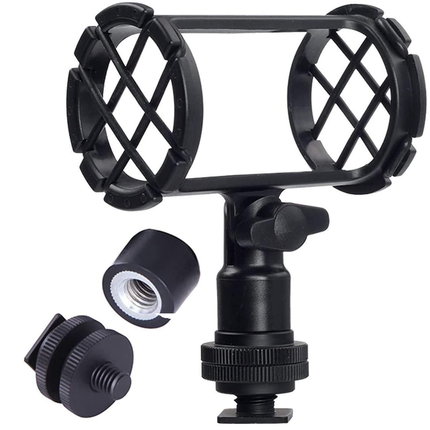 

Nicama Microphone Shock Mount Shock Mount for Directional Microphones D230 ME66 MKH-416 NTG-2 NTG-1 AT-875R чорний