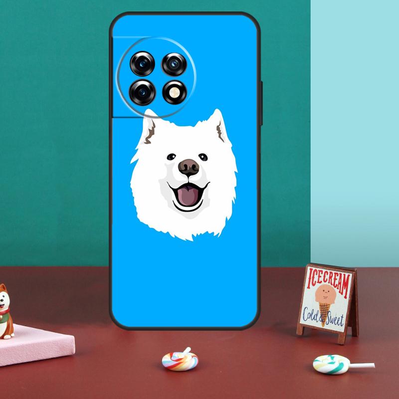 Cartoon Samoyed Dog For OnePlus 13R 12R 10R 13T 10T 8T 11 12 13 15 Case For OnePlus Nord 5 CE 2 3 4 Lite N20 N30