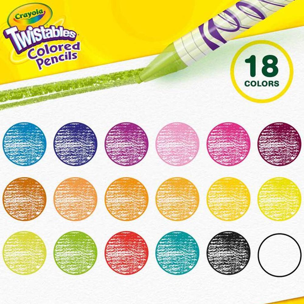 Kredki Ołówkowe Bez Temperowania Dla Dzieci Twistables Crayola 18 Kolorów