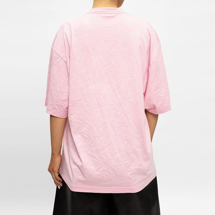Balenciaga Languages Oversized T Shirt 'Pink/Black' 641532TJVI31401