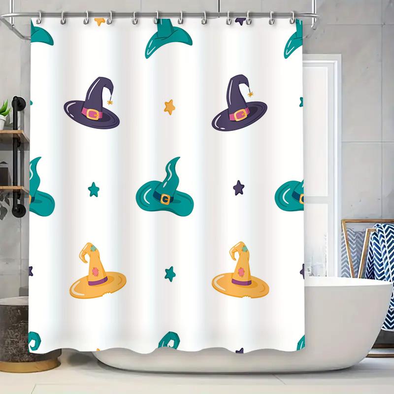 

Магические Шляпы на Хэллоуин Шторка для ДушаПринт Шляпы Ведьмы Декор для Ванной Водонепроницаемая Ткань Полиэстер Кухня Ванная Ленты Белый Синий Желтый 90x180cm