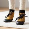 4PCS Waterproof Knitted Dog Shoes Adjustable Straps Elastic Dog Booties  Pet Supplies