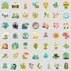 50 Pieces of Nature Protection Graffiti Stickers Creative Charity Promotion Stickers Mobile Phone Computer Waterproof Decorative Stickers