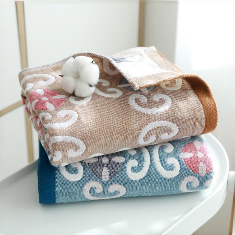 70 X 140cm Cotton Bath Towel Adult Large Towel 4-layer Pure Cotton Gauze Beach Towel Wrapping Towel,1pc