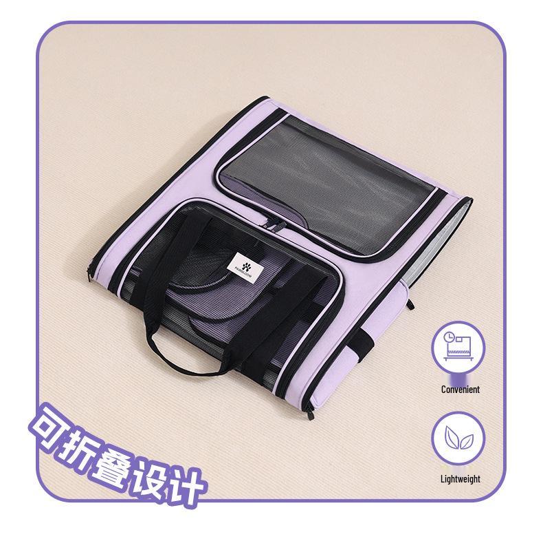 Runhui Foldable Pet Carrier: Breathable, Portable Cat & Dog Bag with Large Capacity