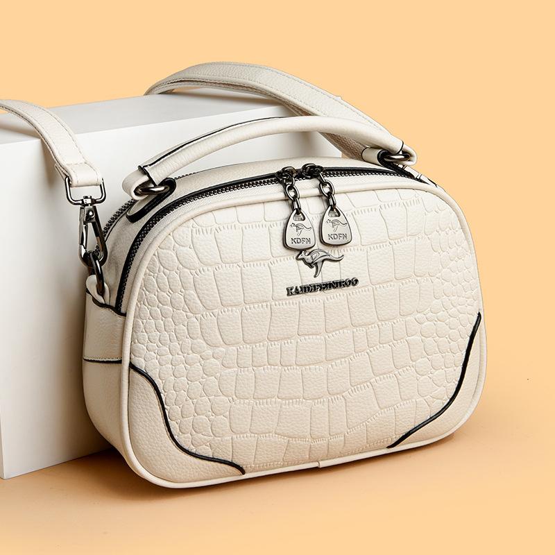 Damentasche, modisch, mehrschichtig, Krokodilmuster, große Kapazität, Handytasche, trendige Damen-Schrägspange, weich