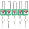 5Sets 38mm Padlock Lockout Tagout HardWearing with 10 Keys Writable Label for Machine Building