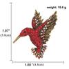 Elegant Sturdy Hummingbird Brooch with Rhinestones Detailing Ornament for Fashionable Women and Special Occasions