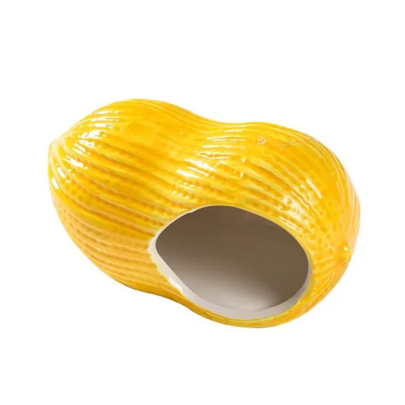 

Cute Ceramic Hamster Cage Small Pet Ceramic House Sleeping Nest Pet Bed Rat HamsterToys Cage House Accessories Easy to clean