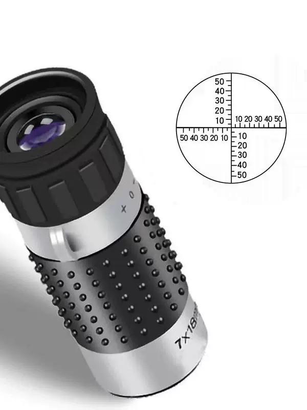 Professional 7 × 18 Cross-Type Distance Measuring Single Tube Telescope Multi-Function HD Handheld Telescope Cross Quasi-Centering Device