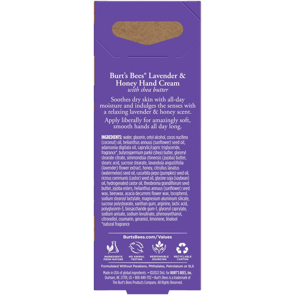 Bees Bees Hand Cream Honey [Burt's Official] Burt's (Lavender & / 28.3g) Additive-Free