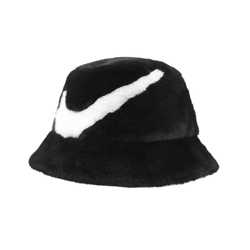 Nike Apex Faux Fur Swoosh Bucket Hat Casual FV6417-010