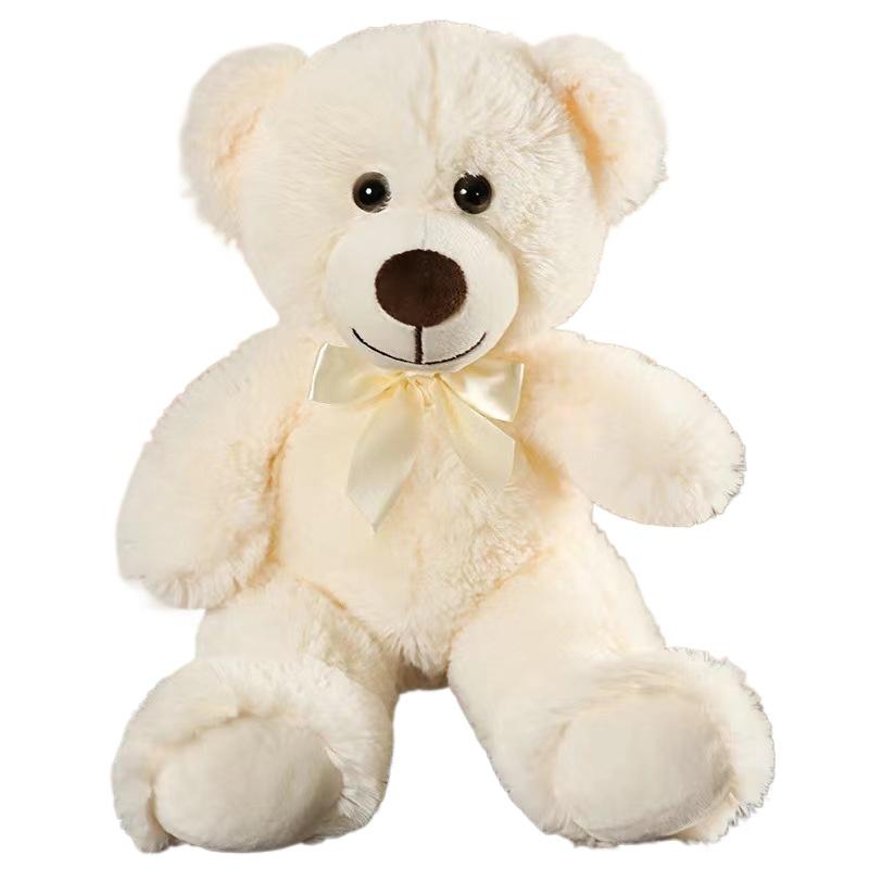 Cute Colorful Bow Tie Bear Doll Plush Toy Hug Bear Doll Stuffed Animals Children Birthday Gift Pillow Teddy Bear Home Decor