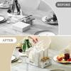 Napkin Holder for Table,Wood Standing Napkin Holder for Kitchen Table,Paper Napkin Storage for Centerpiece,Farmhouse Napkin Holder for Table