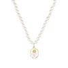 Light Luxury Design Pearl Necklace Women'S High Sense Natural Simple Temperament Rose Fritillary Pendant Accessories