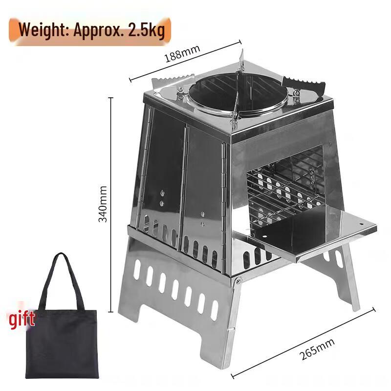 Portable Stainless Steel Firewood Camping Stove